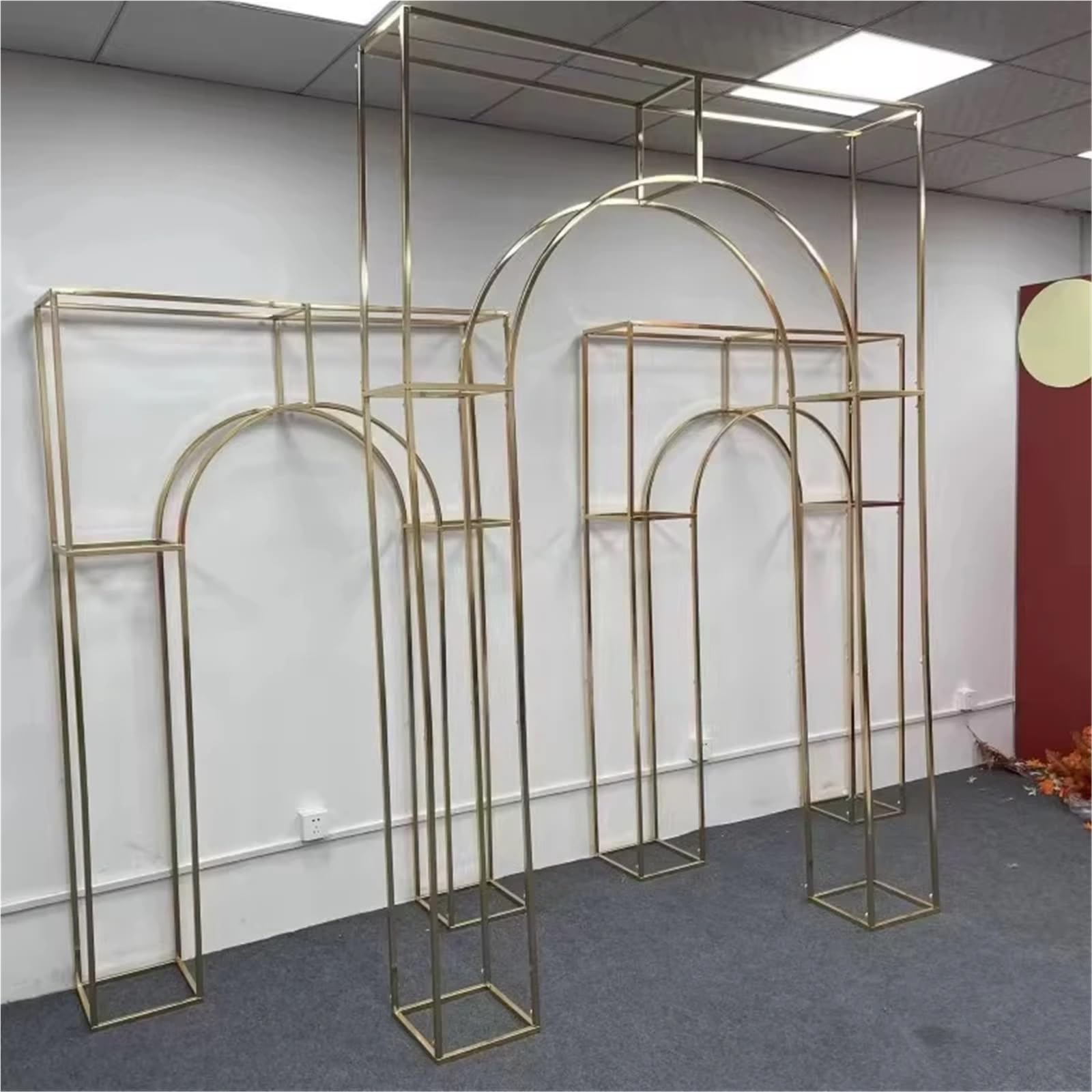 Geometryczny łuk balonowy na wesela, dekoracja ogrodowa na urodziny i wydarzenia, 260 x 180 cm