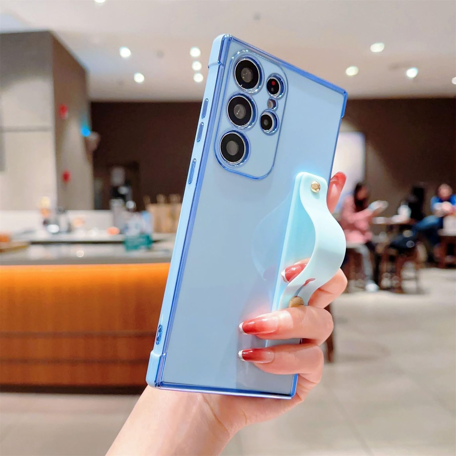 Amazon.co.jp: galaxy a53 5g ケース メッキ ハンドストラップ ソフト 