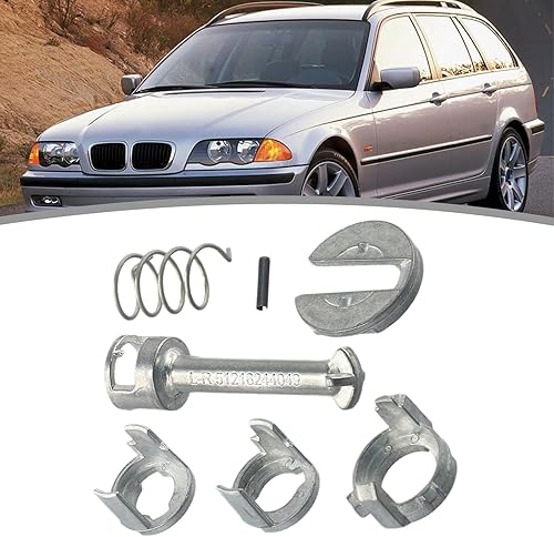 Miniatura 4 de Door Lock Cylinder Repair Kit for E46 323i 325i 328i 330i 1998-06, Metal Exterior Door Lock Hardware Replacement Compatible with 3 Series and