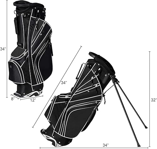 Miniatura 5 de Bolsa de golf de Tangkula con 6 compartimentos y bolsillos organizadores para almacenaje