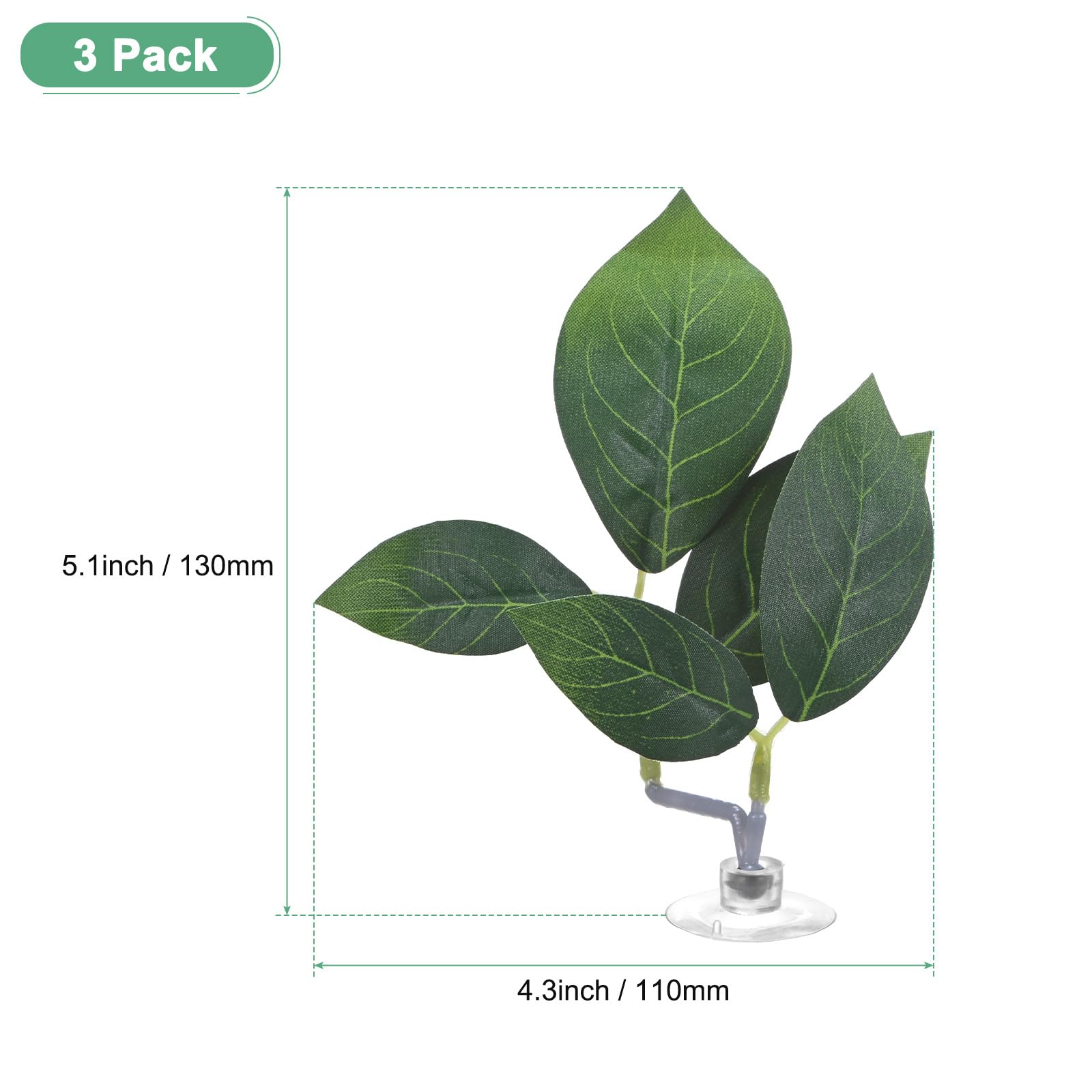 M METERXITY 3-Pack Betta Fish Leaf Pad, Hammock Plant Leaf Pad - Image 3
