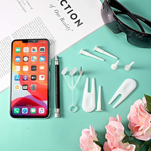 Miniatura 5 de Skylety Kit de repuesto de tapón de bola de ejercicio de 16 piezas con aguja, boquilla, manguera de goma y globo para yoga, voleibol, fútbol,