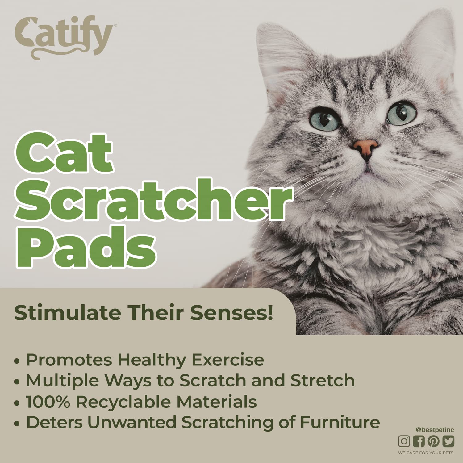 Best Pet Supplies Corrugated Cardboard Cat Scratcher Refill Pads