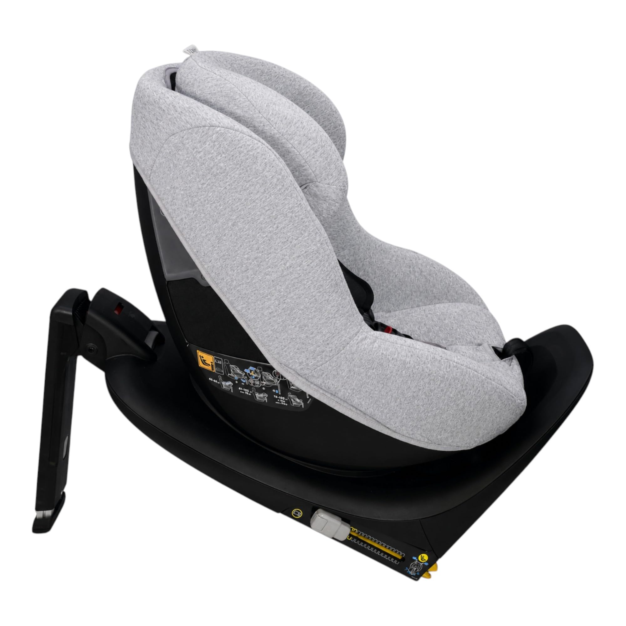 JYOKO Kids Funda de algodón para Silla de Coche Compatible con Maxi Cosi Pearl 360, Mica 360 Pro y Mica Pro Eco I-Size (Estampado Grey)