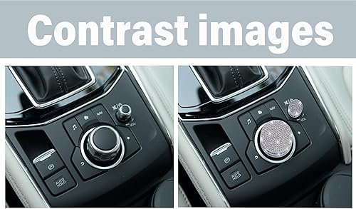 Miniatura 2 de Bling Media Control - Pomo de volumen brillante para Mazda 3 (2017-2018) Mazda 6 (2016-2021) Mazda CX-3 (2019-2021) Mazda CX-5 (2016-2021) Mazda