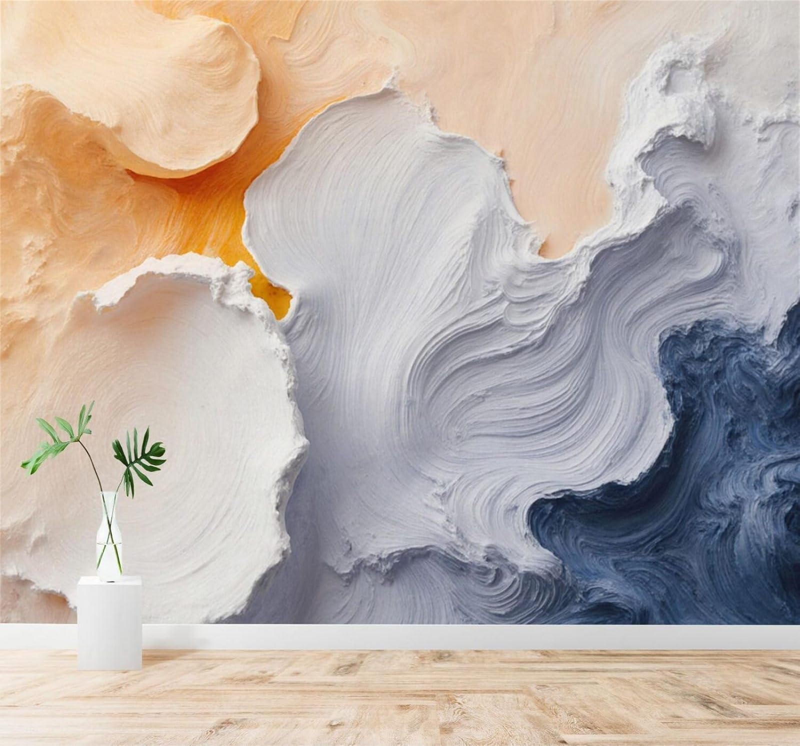 XLMING Abstract Three Dimensional Colourful Art Individuality 3D Wallpaper Premium Textured Silk Study Dining Living Room Bedroom Sofa TV Wall Easy Install-400cm×280cm