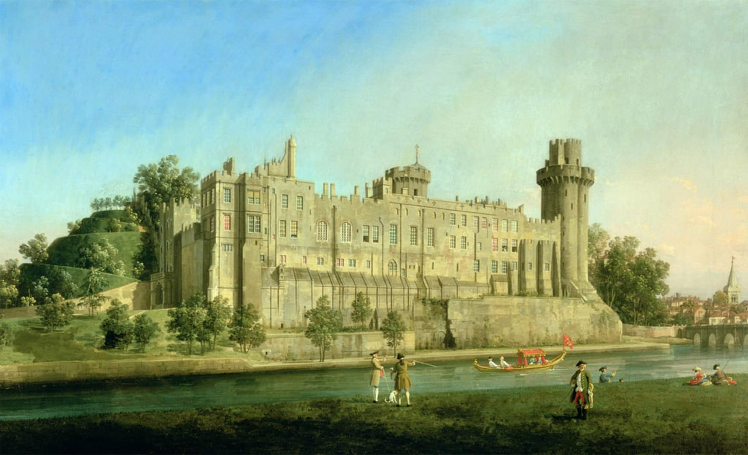 ARTXLXXBN Famous Print Painting Colorful Art Print Warwick Castle by Antonio Canal Canvas Art Decorations for Home Decor 60x90cm