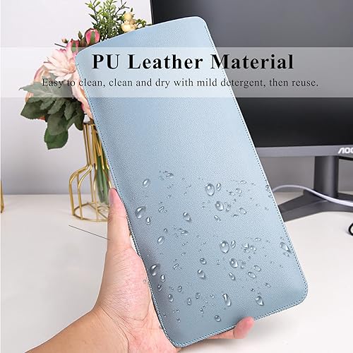 Miniatura 5 de Acogedor Funda para teclado, ultra delgada, de piel sintética, para teclado Magic Keyboard 2, no incluido, 11.8x5.5x0.4 in (azul claro)