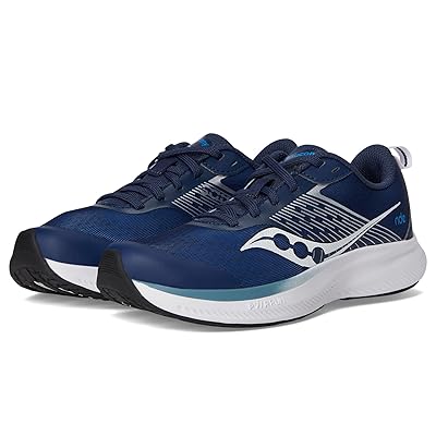 Saucony Kids Ride KDZ (Little Kid/Big Kid) Kids Shoes Navy/Silver