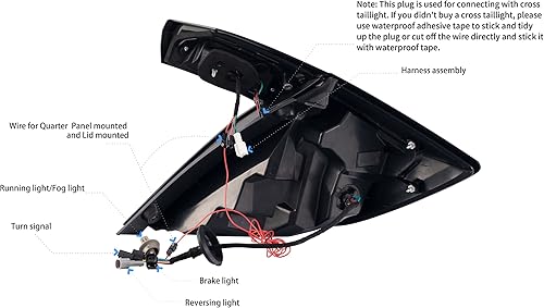 Miniatura 7 de VLAND Conjunto de luces traseras compatibles con Honda Civic HatchbackType R 2018-2022 (no para Coupe), lámpara trasera con animación dinámica DRL,