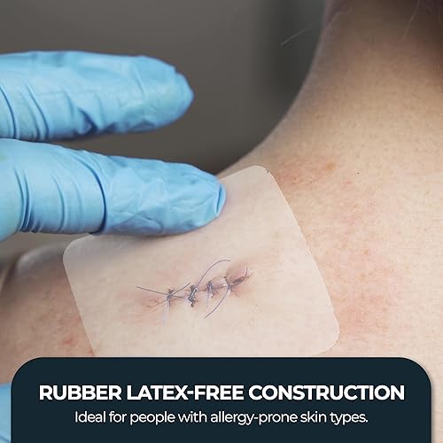 Miniatura 4 de MED PRIDE Adhesivo transparente para vendaje de heridas, película estéril, vendaje transparente para quemaduras y tatuajes (4 x 5 pulgadas (paquete