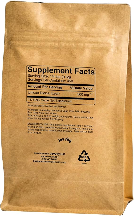 Jovvily Nettle Leaf Powder - 8 oz - Herbal Supplement