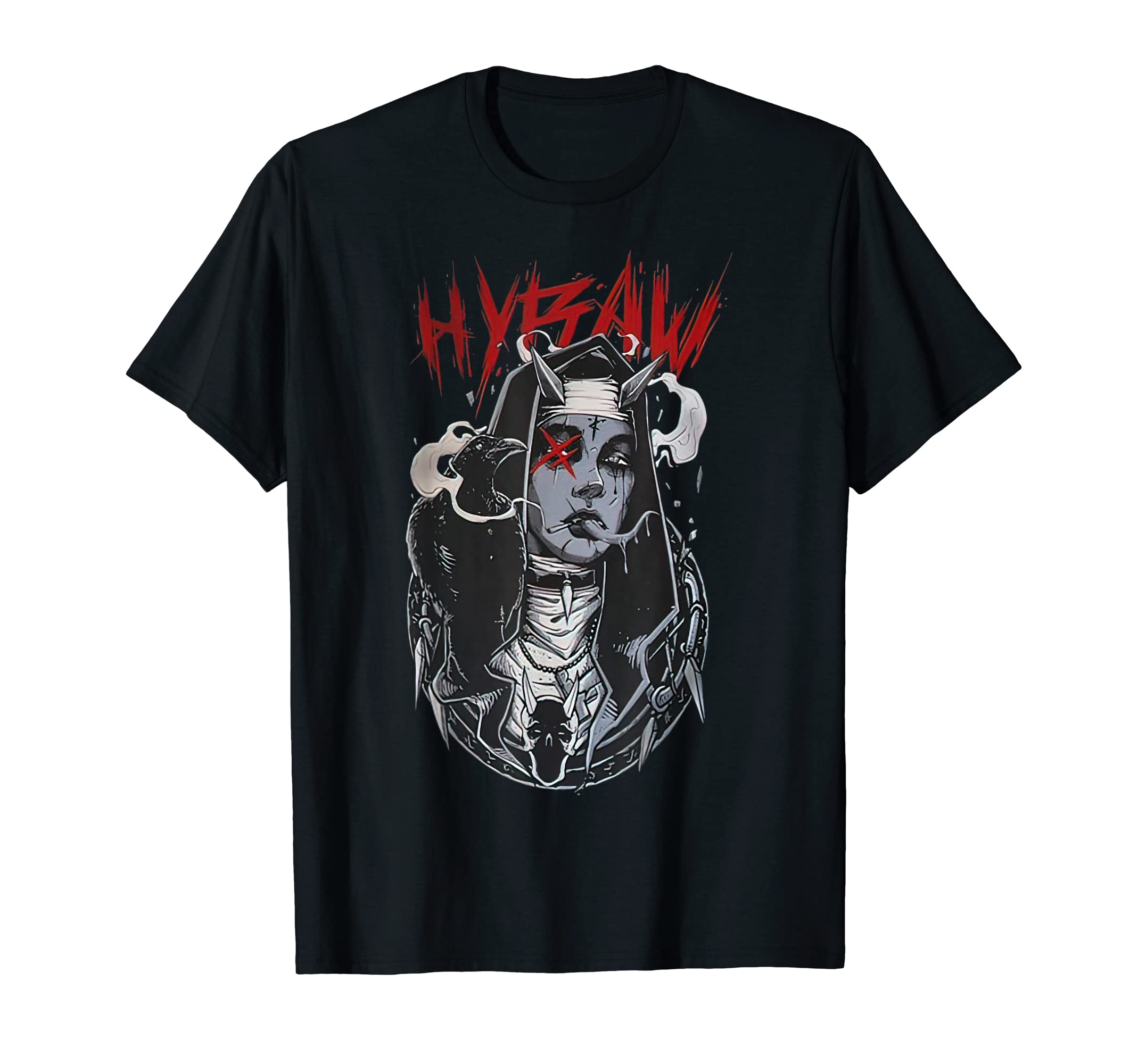 Hyraw Nun Satan Smoking T-Shirt