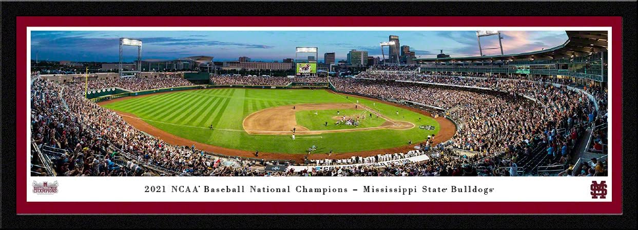 2021 College World Series Champions - Mississippi State- Panoramic Posters and Framed Pictures by Blakeway Panoramas