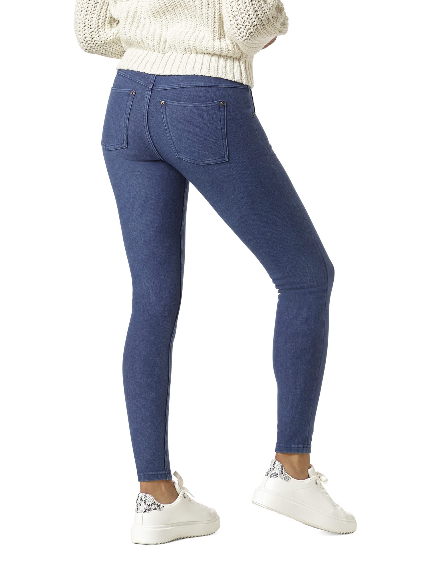 HUE Damskie legginsy z podszewką z polaru, Średnie spranie, L
