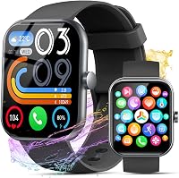 Fempoin Smart Watch for Men Women: Bluetooth Calls, 1.96" HD Display, 110+ Sports Modes, IP68 Waterproof Fitness Tracker Android iOS