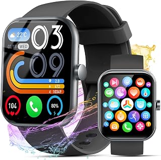 Fempoin Smart Watch for Men Women: Bluetooth Calls, 1.96" HD Display, 110+ Sports Modes, IP68 Waterproof Fitness Tracker Android iOS