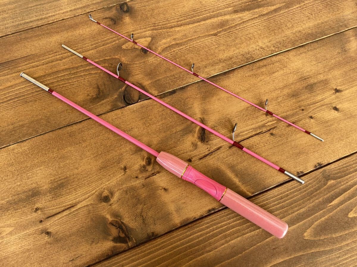 Amazon | 3ピースパックロッド ピンク バス釣り トラウト ちょい釣り