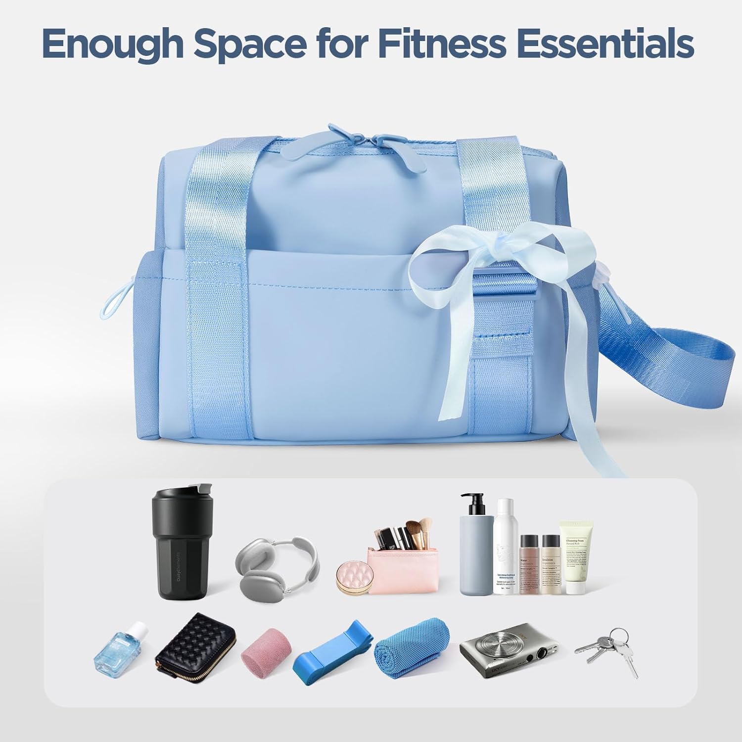 Mini Gym Bag for Women Girls Small Gym Tote Bag with Wet Compartment Waterproof Travel Duffle Bag Cute Workout Sport Bag - Image 7