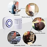 Vista 4 de Alarma de sensor de movimiento - Seanme alarma inalámbrica para entrada de 100m de larga distancia de transmisión de señal, sistema de alarma