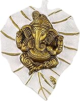 Vista 3 de SATVIK Metal Pan Patta Ganesh Decorativo Colgante de Pared Showpiece Señor Ganesha en la Hoja Decoración del Hogar. Inauguración de la casa india