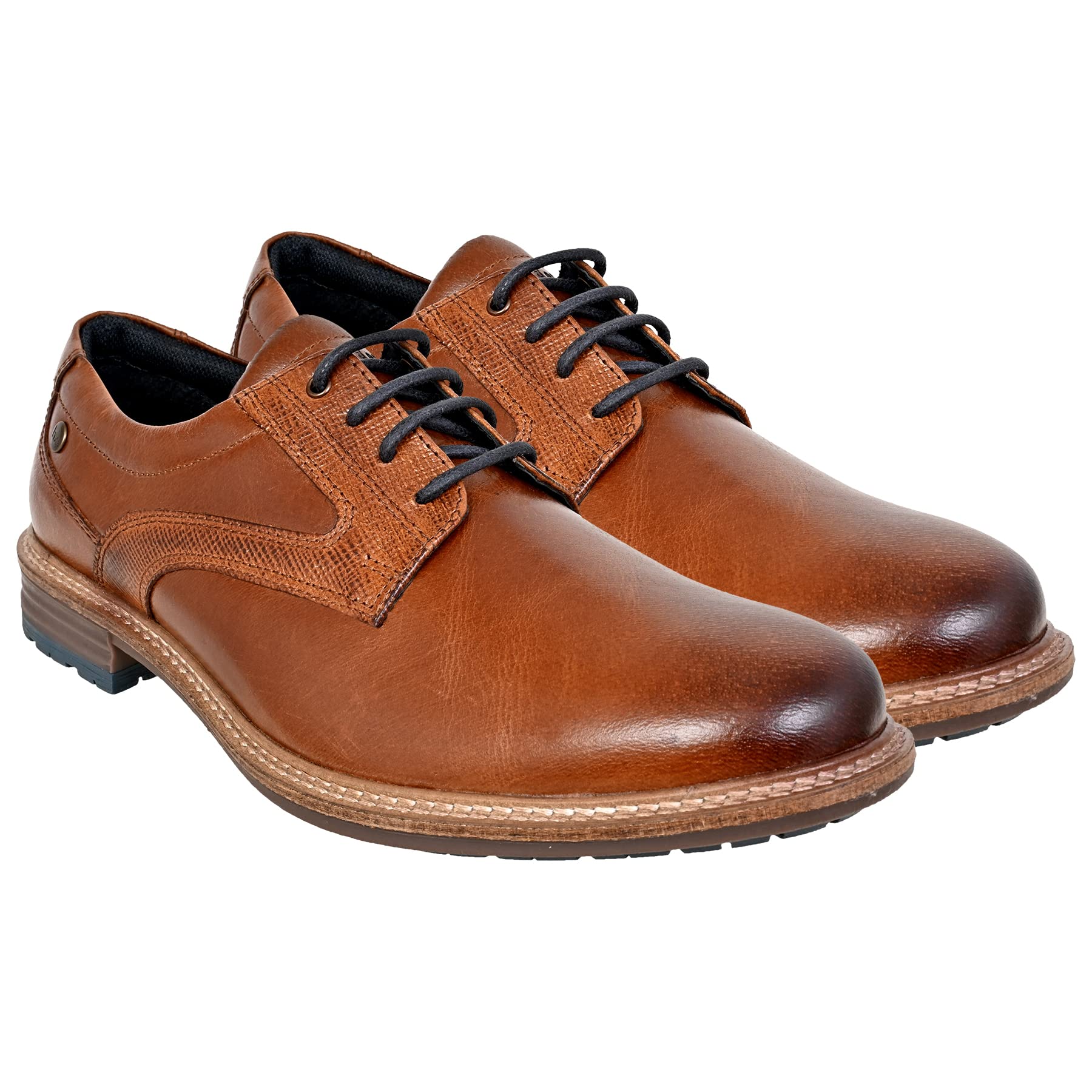 HX London Mens Synthetic Leather Lace-Up Derby Uniform Dress Shoes (Tan, 10Uk) (B0C6KQKH2F) Amazon Price History, Amazon Price Tracker