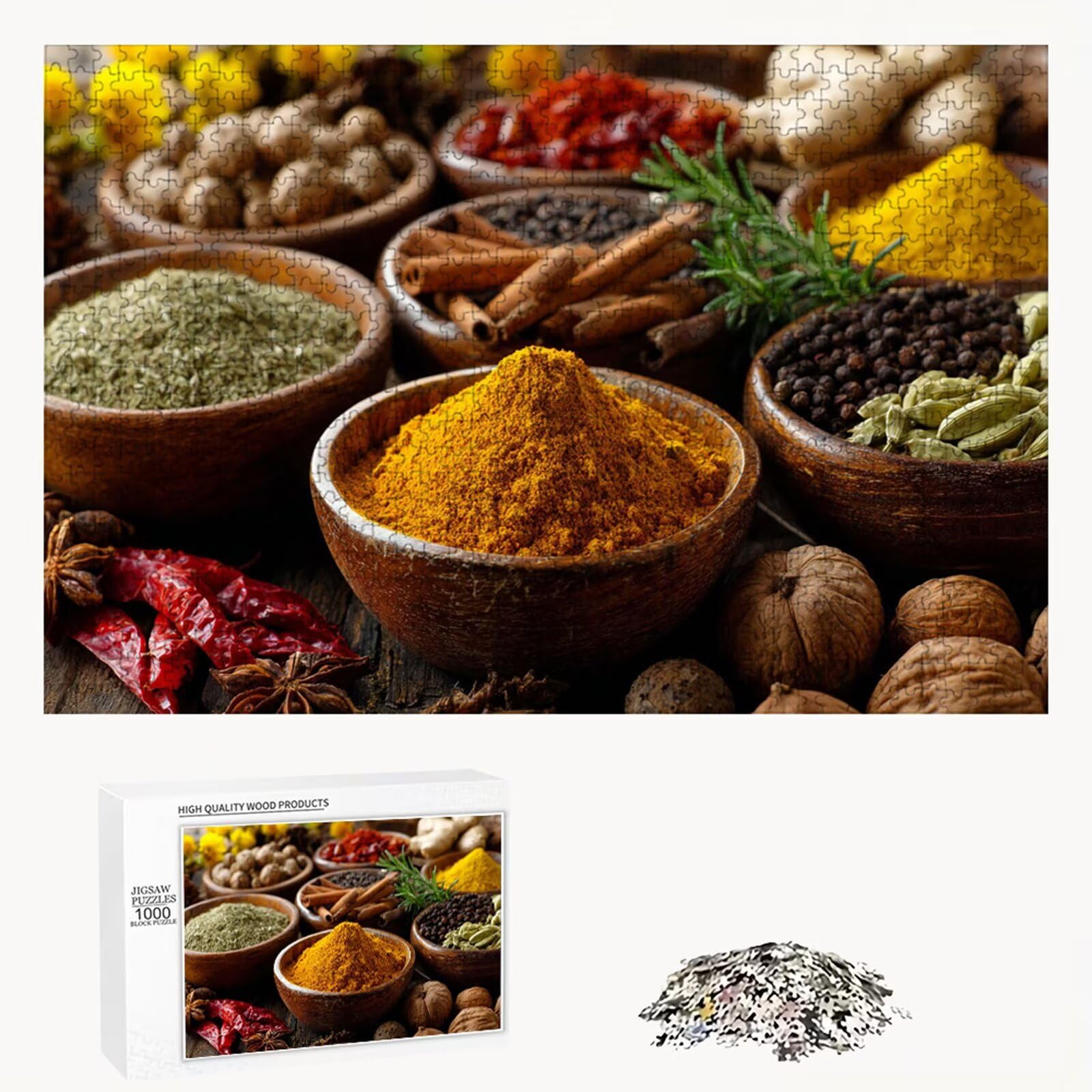 Puzzle 1200 Piezas Adultos Cocina & Vistoso, Rompecabezas con Letras Traseras y Póster, Pasatiempo Antiestrés, Decoración de Pared, Regalo Decorar Mujer Hombre 75 x 50 cm (14 Años +) P3#515