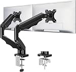 MOUNTUP Single Monitor Mount for 32 27 24 22 inch Screen, Monitor Arm Holds 4.4-22 lbs, Monitor Desk Mount, Gaming & Home Office Use, VESA 75x75mm & 100x100mm, Freelift Pro White