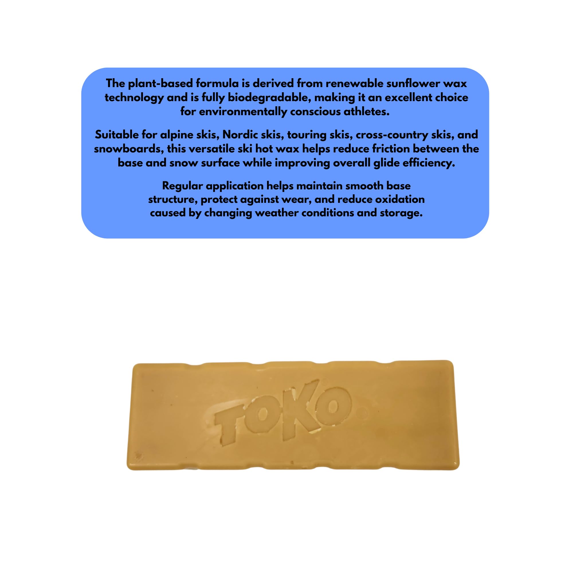 TOKO Natural Performance Wax - Cera calda per sci e snowboard - Biodegradabile senza PFC Swiss Technology - 120 grammi rosso - Racing & Training
