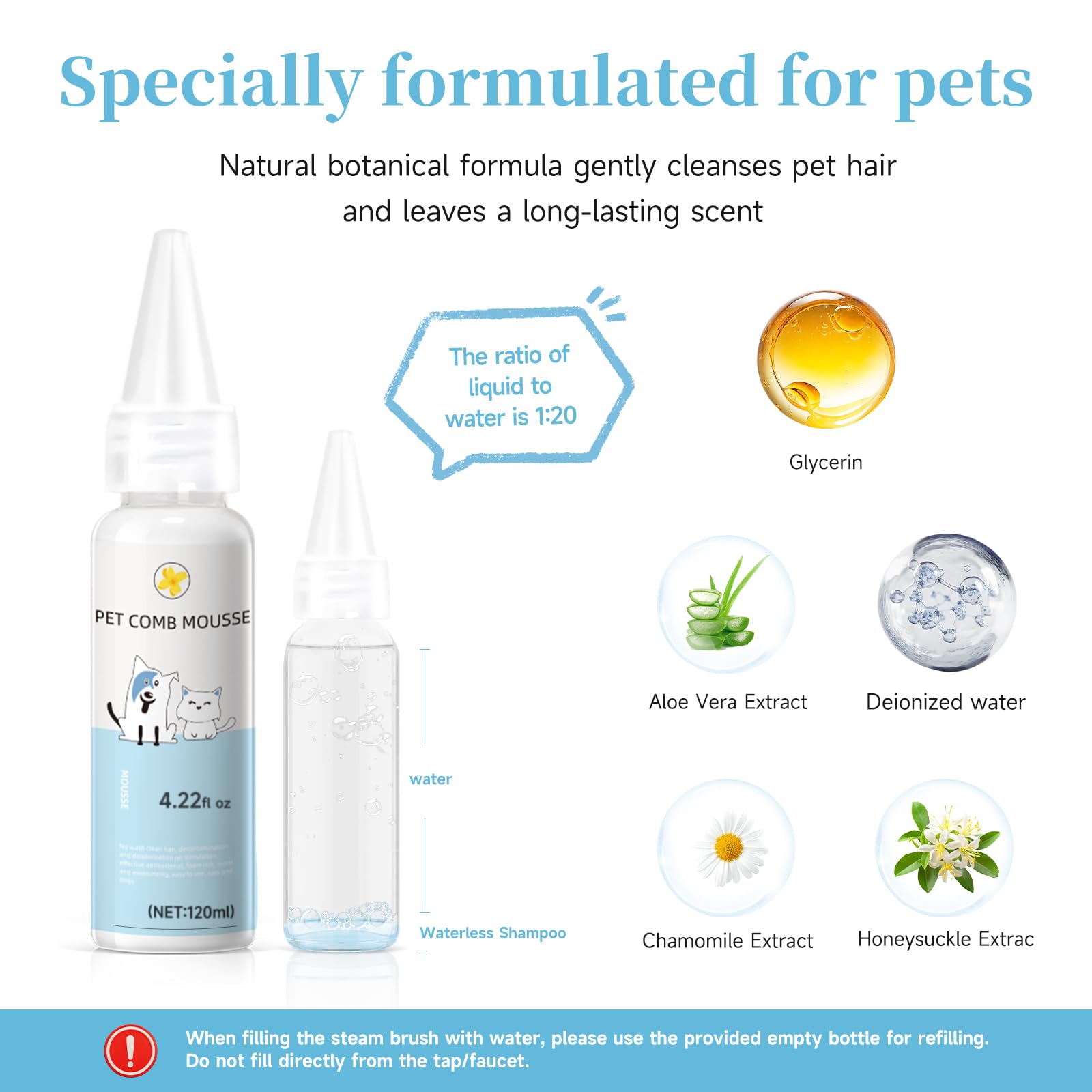 Pet Steam Brush for Dogs & Cats with Shampoo – 3-in-1 Grooming Spray Comb, Mist Massage & Defur Function, Water Spritz Deshedding Tool for Long/Short Hair, Indoor Pets (Puffease Cepillo de Vapor)?