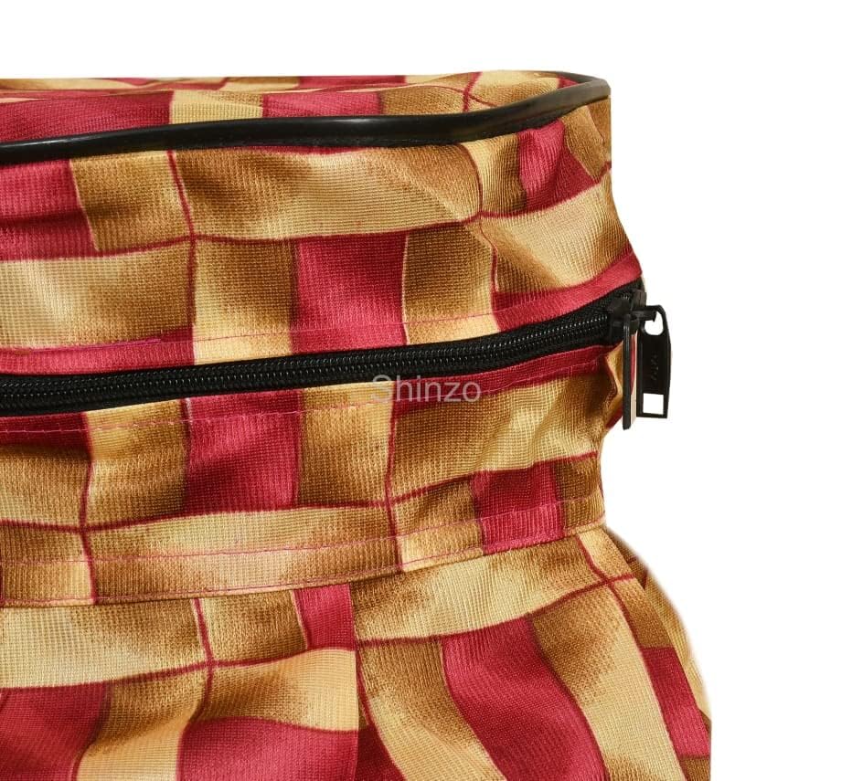 Image of Woah Cotton DustProof and Dustproof LPG Gas Cylinder Cover| Top Design Stain| Dust| DustProof PVC LPG Gas Cylinder Cover, Polyester Gas Tank Cover Fits StandardG (Pack of 2, Red Golden)
