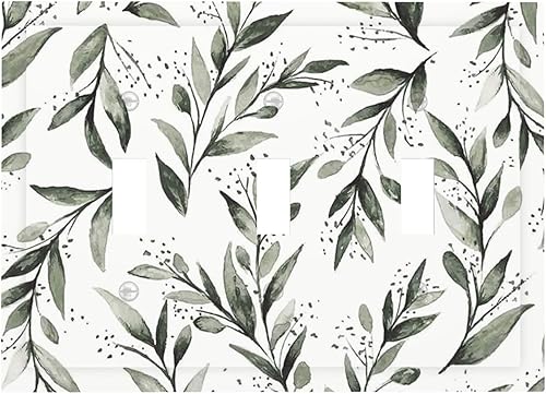 Miniatura 211 de Placa de pared dúplex de receptáculo de dispositivo de 1 gang de madera envejecida blanca gris con veta de tablón, cubierta de enchufe eléctrico de