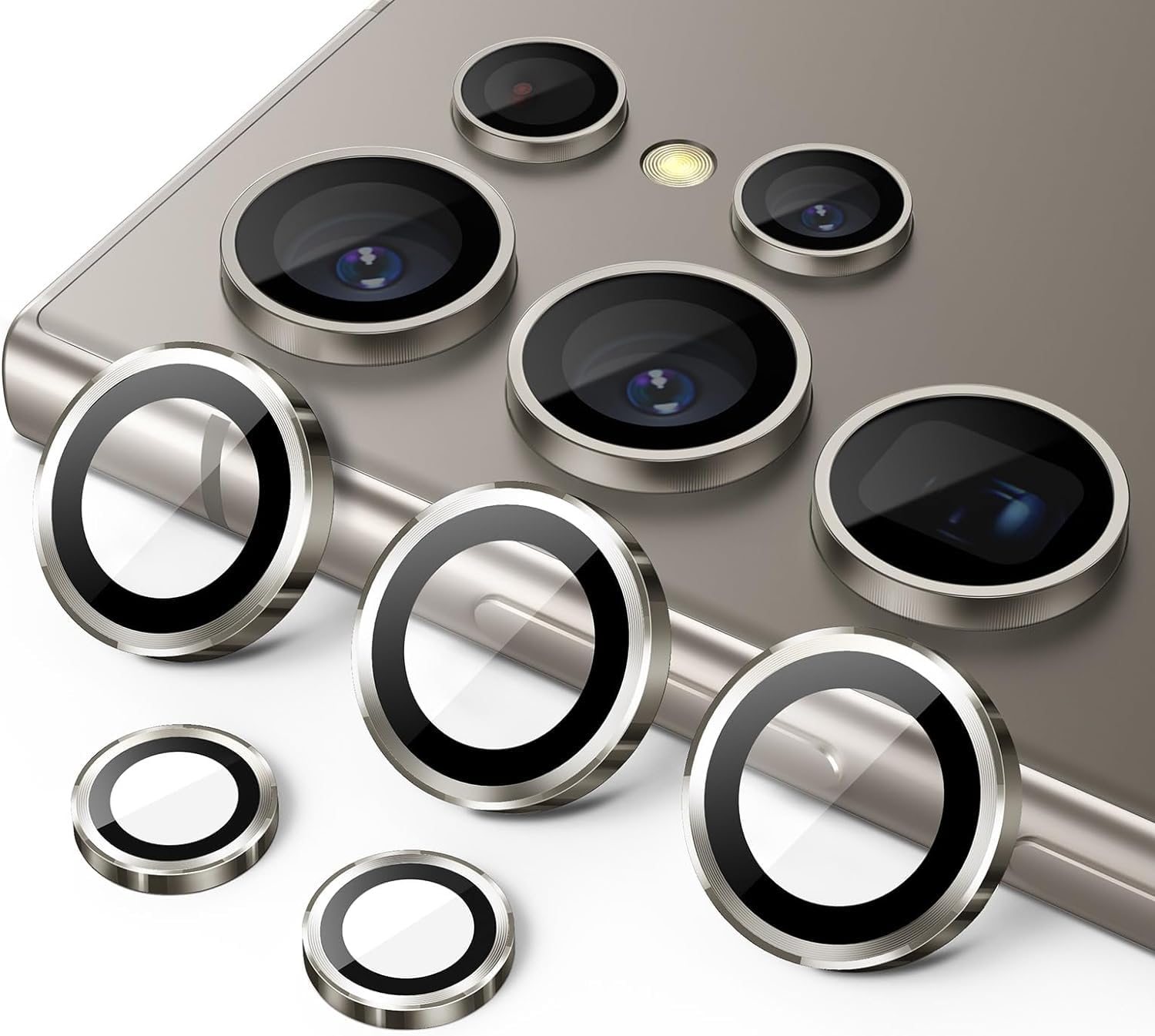 DIZORO Samsung Galaxy S24 Ultra Camera Lens Protector with Aluminum Edging, Scratch-Resistant Ultra-Thin Tempered Glass, Galaxy S24 Ultra Case Friendly, Set of 1 (Grey) (B0CXDLFYCJ) Amazon Price History, Amazon Price Tracker