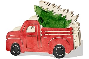 6 Pieces 10 Inch Rustic Holiday Wood Cutouts