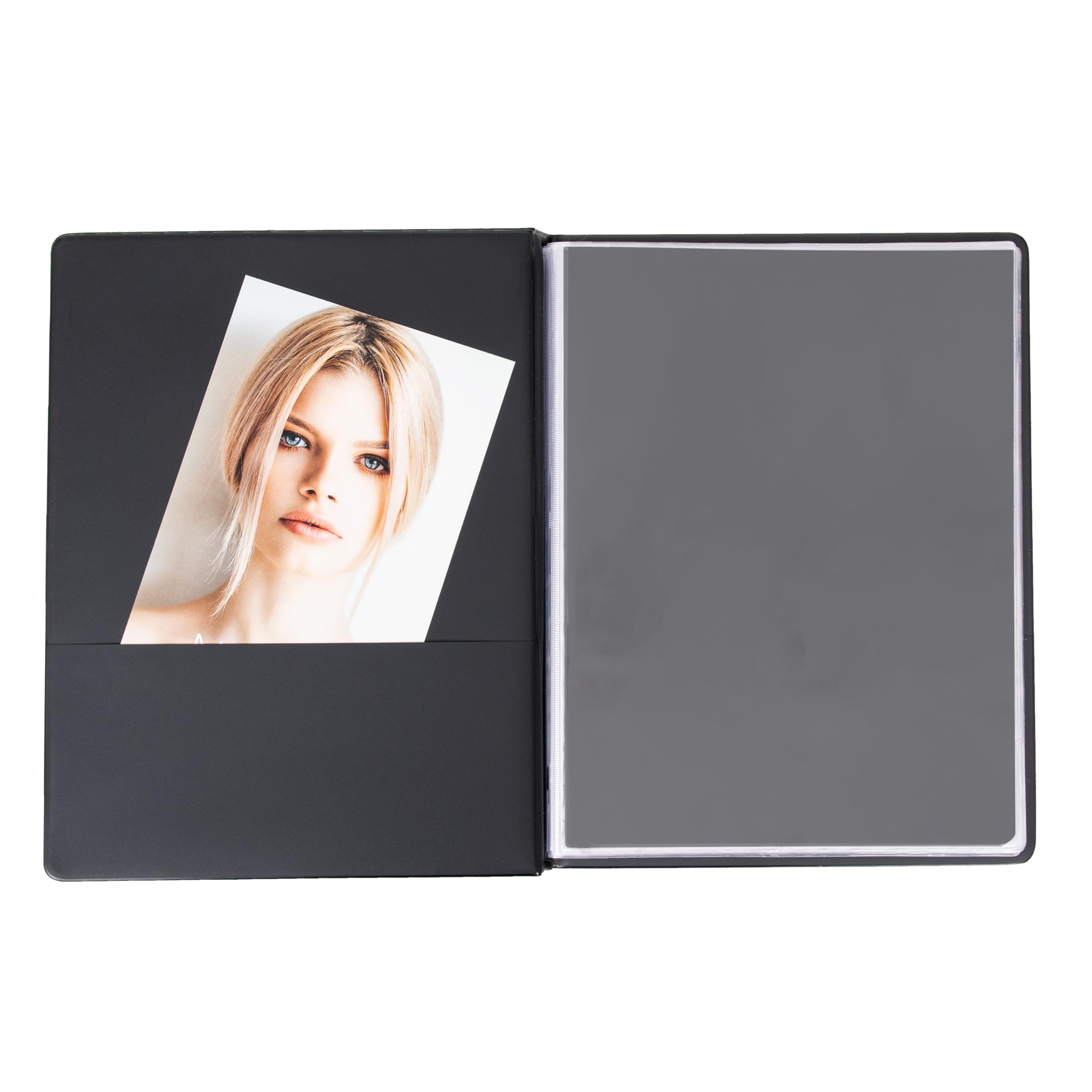 Professionelles Modelbook, Modelmappe, Präsentationsmappe, Portfolio, Fotomappe, Sichtbuch im A4+ Format (24 Bilder)