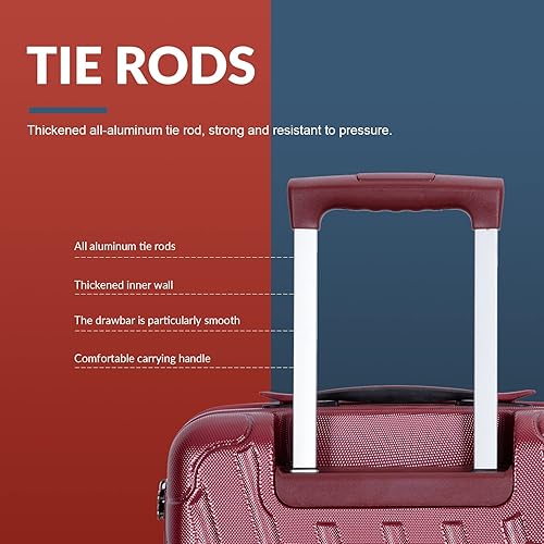 Vista 4 de Travelhouse Maleta de viaje rígida equipaje de mano de 16 pulgadas con ruedas giratorias universales silenciosas de avión, bloqueo TSA ligero