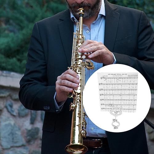 Miniatura 6 de Clip de partituras para clarinete - Soporte para libro de música de lira para principiantes practicando banda de marcha