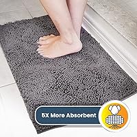 Vista 57 de Muddy Mat Tapete súper absorbente para interiores, de microfibra de secado rápido, antideslizante, para puerta principal, lavable a máquina