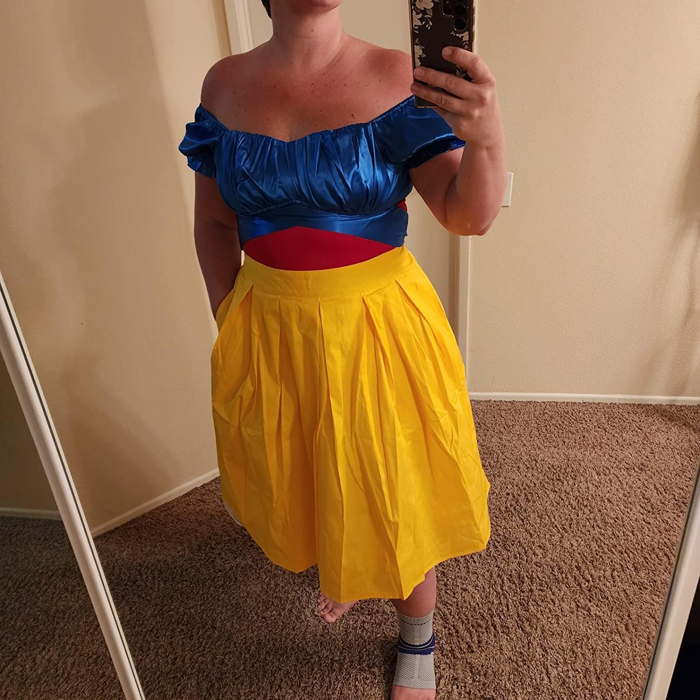 Girstunm Women's Pleated Vintage Skirt Floral Print A-line Midi Skirts with Pockets - Image 2