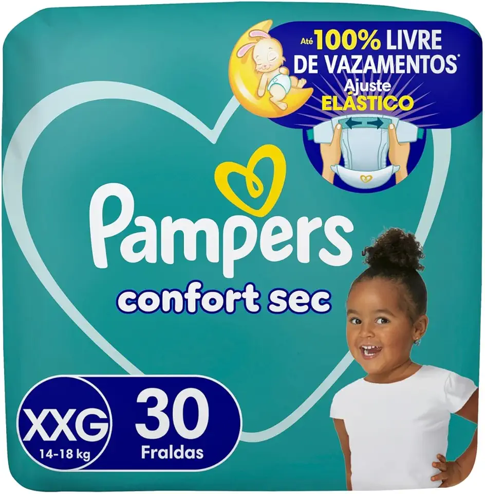 Fralda Pampers Confort Sec Tamanho XXG 30 Unidades