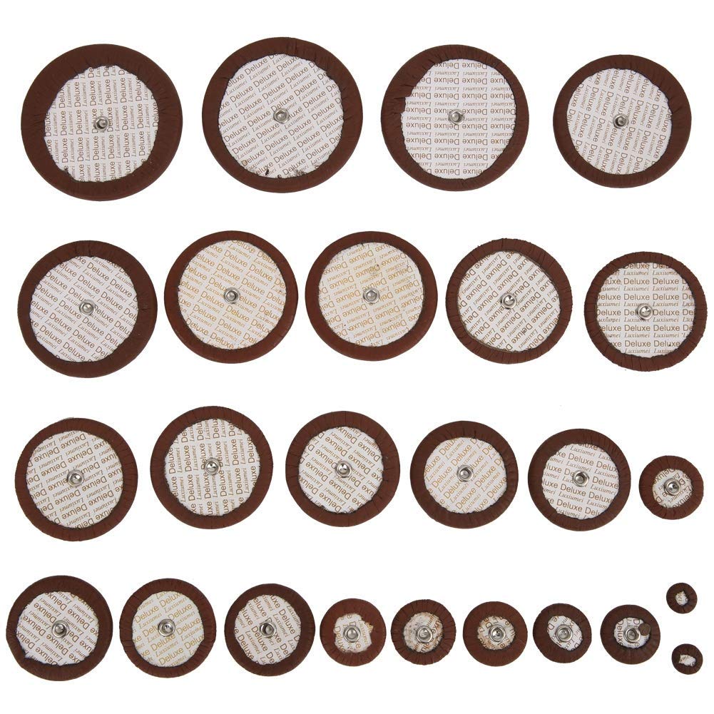 Cuscinetti sassofono, Set 25 pezzi in pelle di agnello multi formato, Accessori sassofono tenore per musicisti professionisti studenti in studio concerto