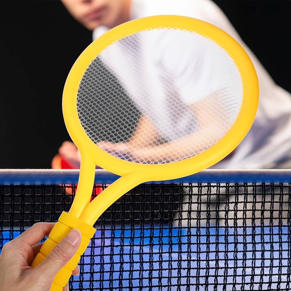 A To Z Childrens Kids Metal Junior Tennis Set 2 Racket Raquets And 1 Ball Outdoor Toy Play Game Set