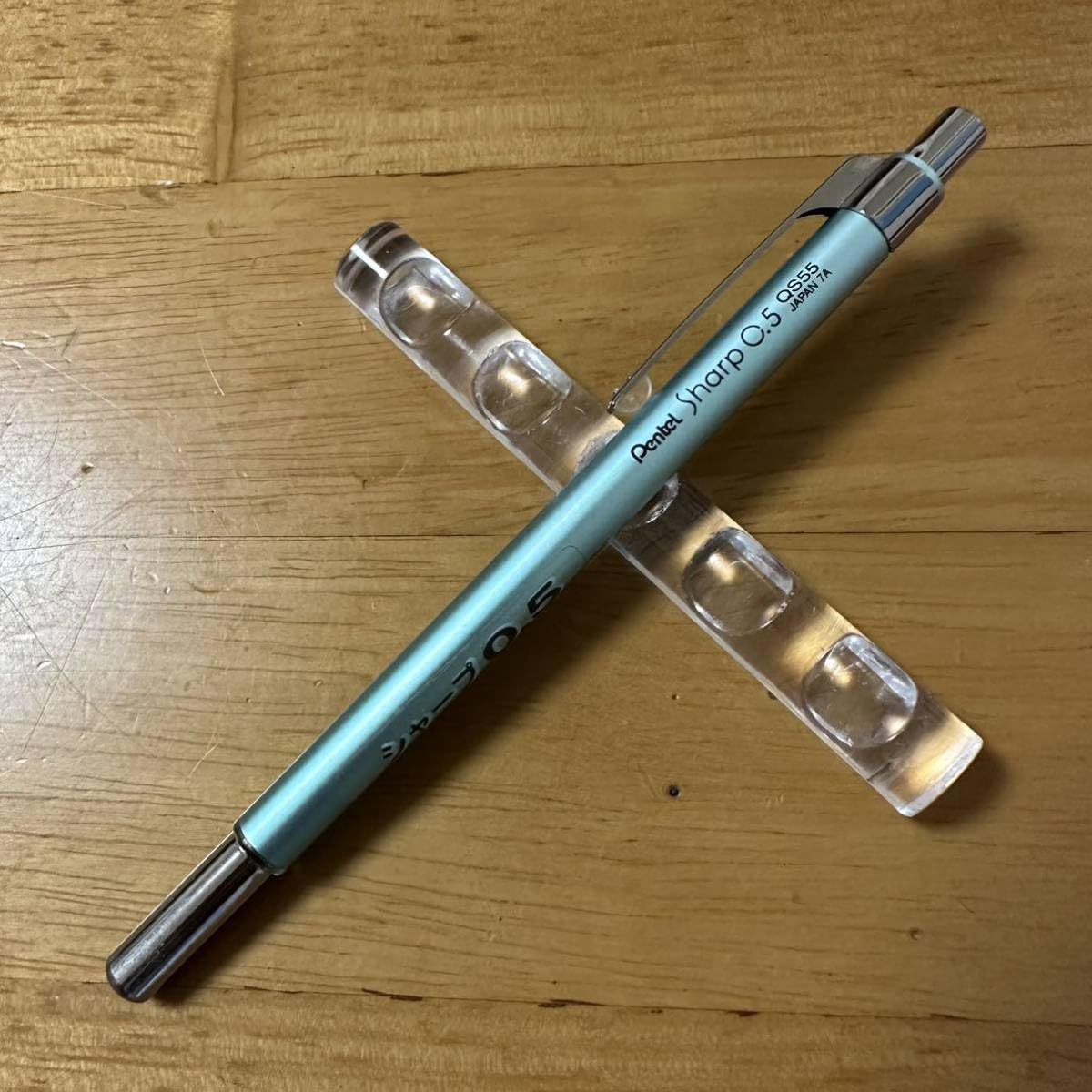 Amazon.co.jp: 手帳用 シャーペン 0.5mm QS55 水色軸 キャップ式