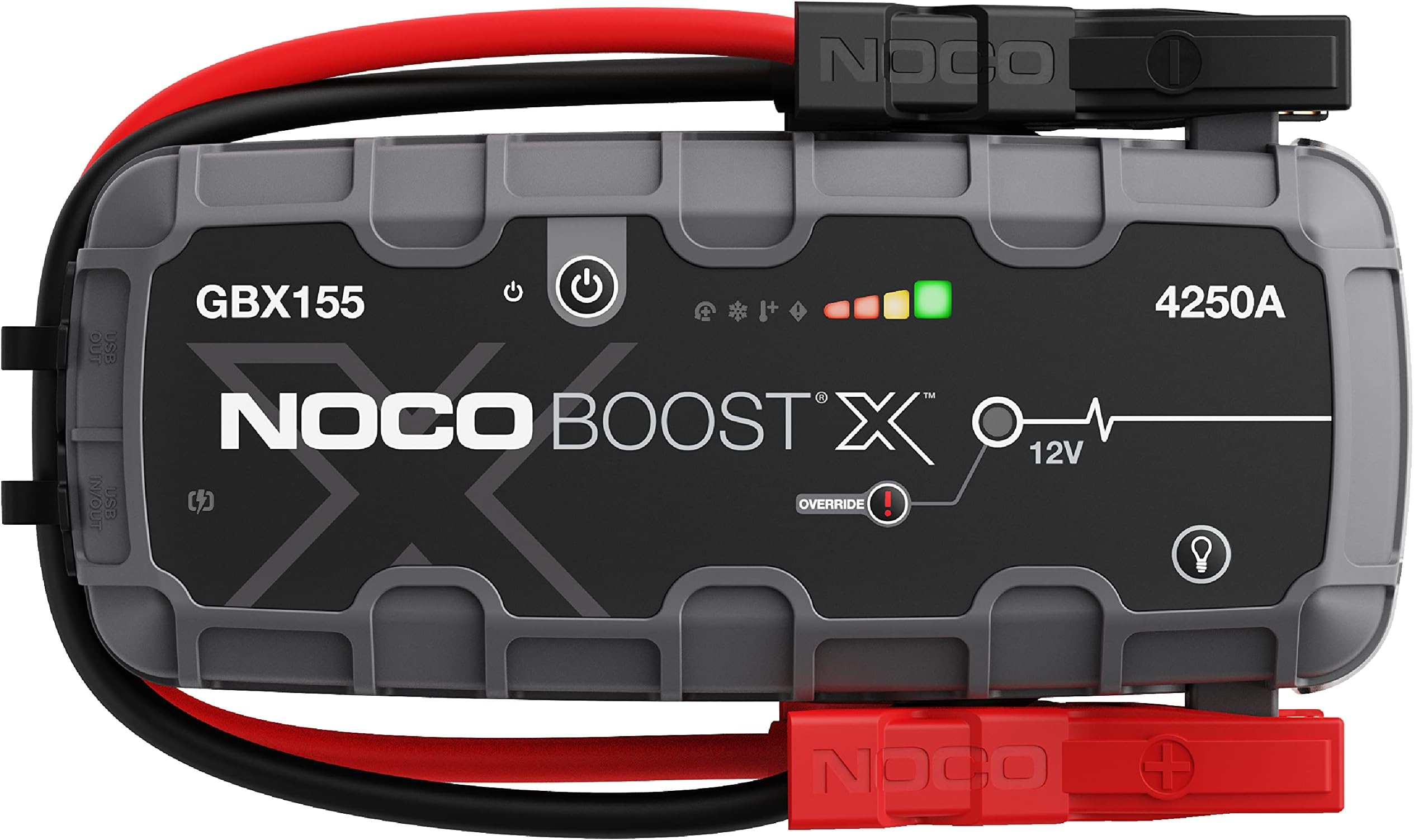 NOCO Boost X GBX155 4250A 12V UltraSafe Portable Lithium Jump Starter, Car Battery Booster Pack, USB-C Powerbank Charger, and Jumper Cables for Up to 10.0-Liter Gas and 8.0-Liter Diesel Engines