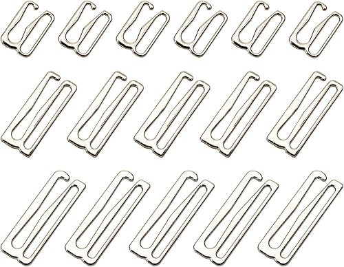 Tupalizy Ganchos de metal para brasier para coser bikini halter tops traje de baño, lencería, traje de baño, diapositivas de ajuste, 60 unidades