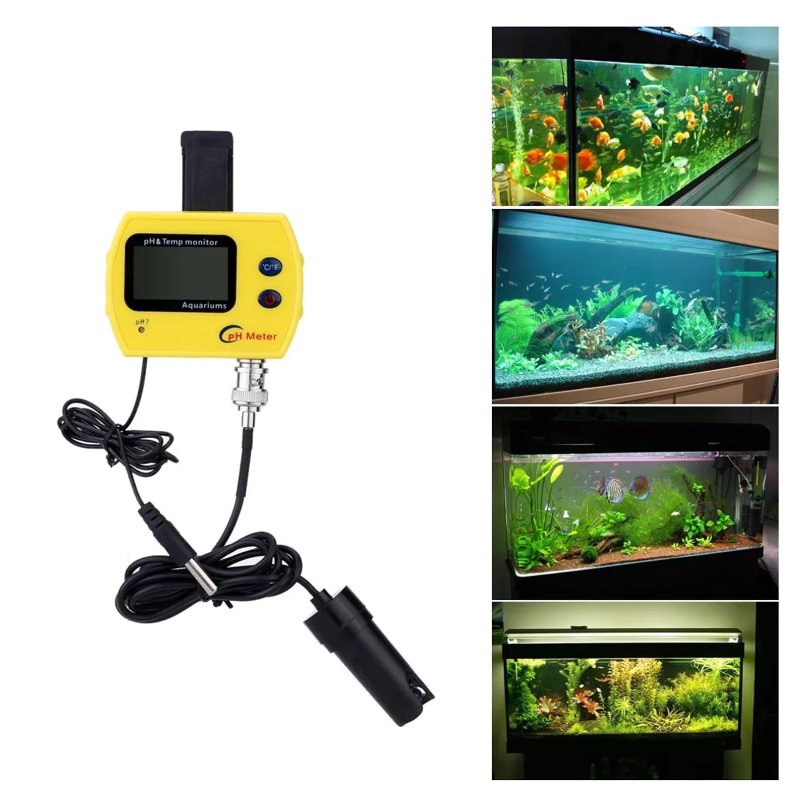 Miernik PH TEMP Profesjonalny Online Do Akwarium Przenośny Kwasomierz Analizator Jakości Wody Szybkie I DokłAdne Wykrywanie
