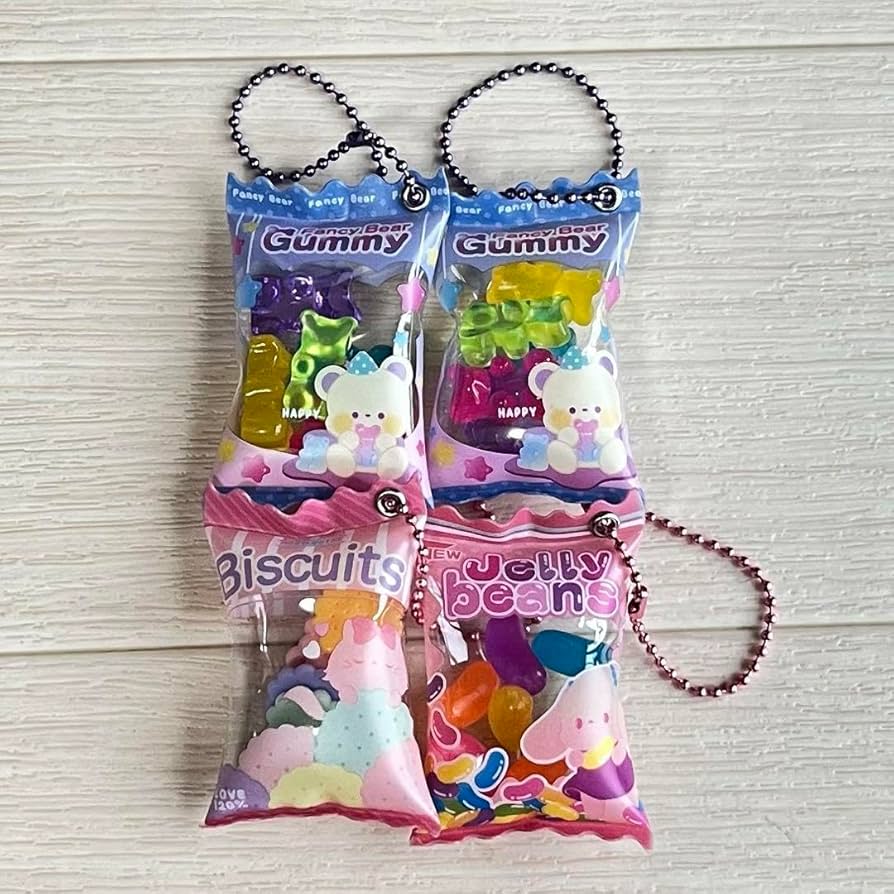 じゃらじゃらキーホルダー　クッキー　ジェリービーンズ　アメリカン　カラフル じゃらじゃらキーホルダー クッキー ジェリービーンズ