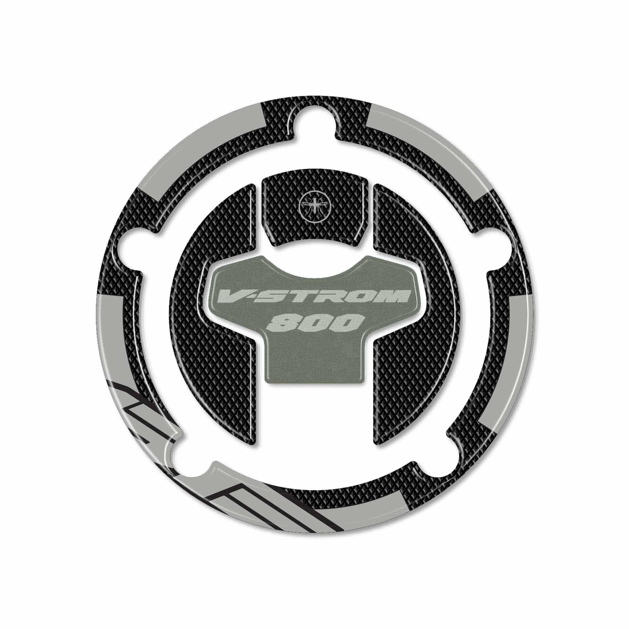 Labelbike Adesivi In Resina 3D Per Protezione Tappo Serbatoio, Compatibili Con SUZUKI 2017-2021, Made In Italy
