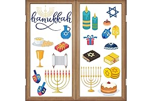 200 Pieces Passover Window Clings for Jewish Holiday Decoration