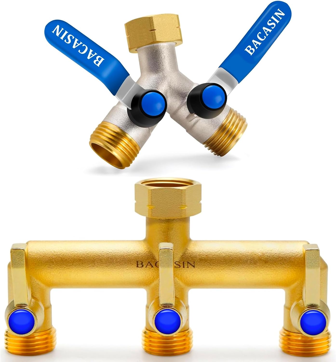 High Flow Y Hose Splitter and 3 Way Hose Splitter